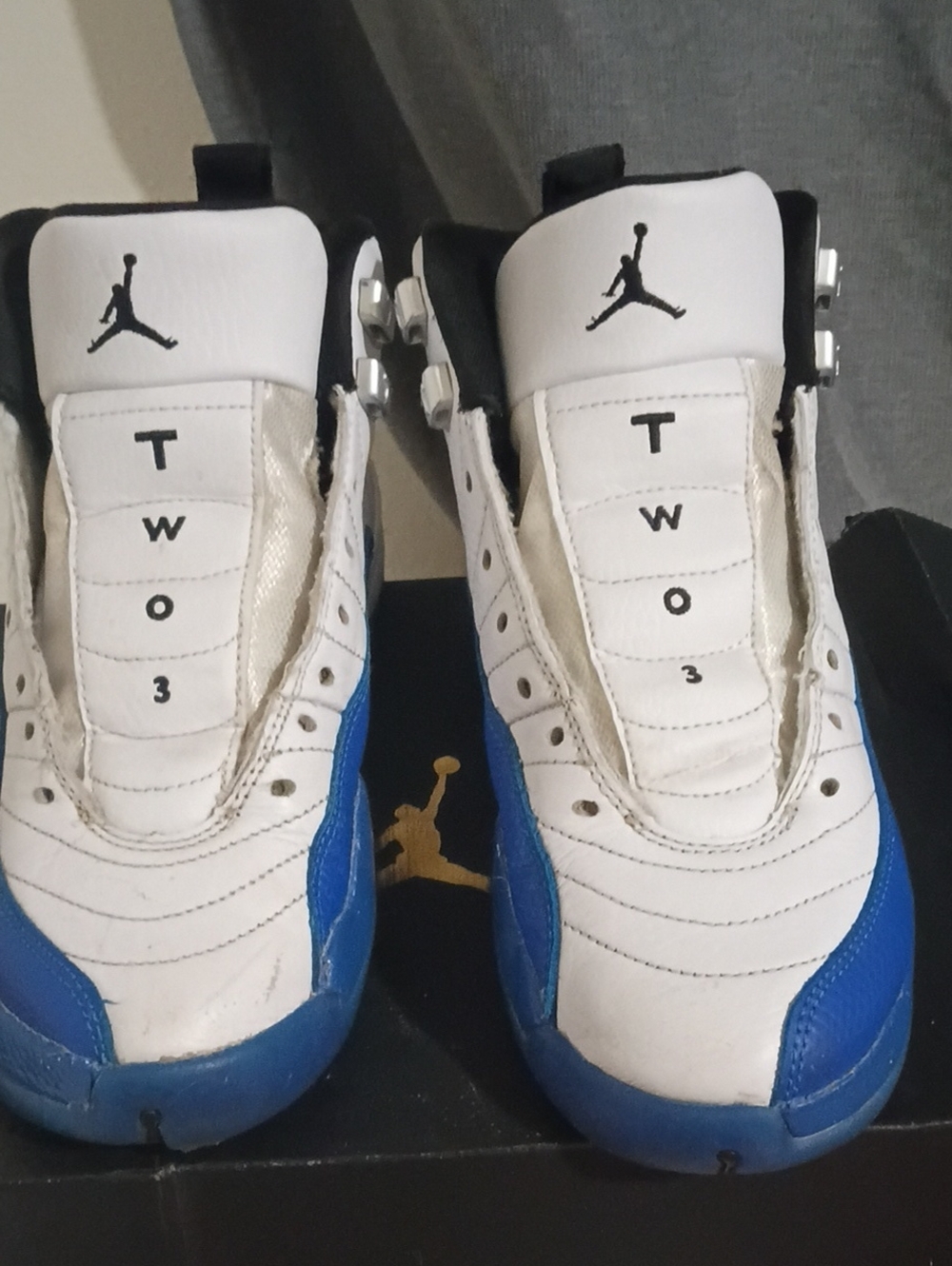 Jordan Kids White, Blue and Black Two 3 Retro Sneakers